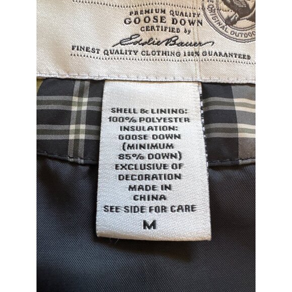 Eddie Bauer Puffer Vest EB700 Goose Down Women's M Plaid 700 Fill Power Jacket - Picture 5 of 13